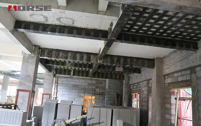 Slab, column, beam strengthening with CFRP wrapping Slab, column, beam strengthening with CFRP wrapping