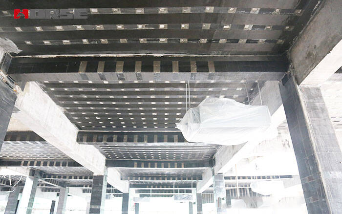 beam, slab and column are filled with carbon fiber fabric beam, slab and column are filled with carbon fiber fabric
