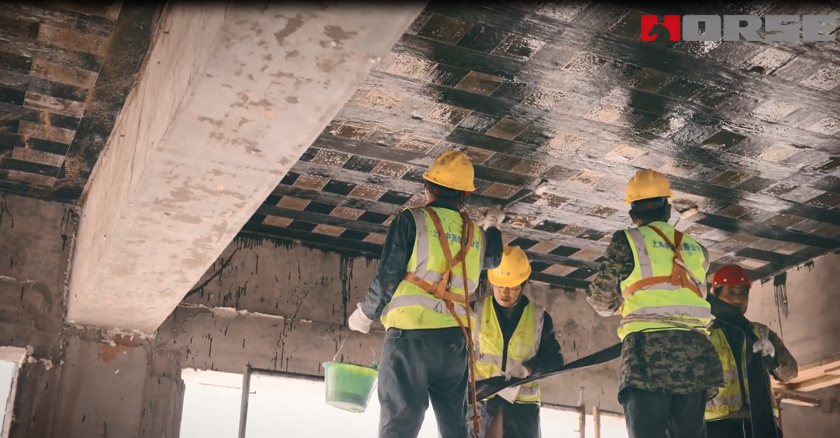 Carbon fiber strengthening slab